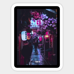 Tokyo Street Neon Synthwave Sticker